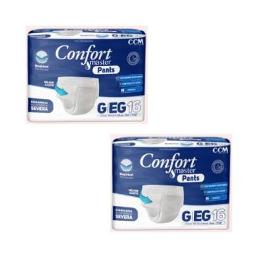 Imagem de KIT 2 Pacotes Fralda Descartável Geriátrica Confort Master Pants G/EG 