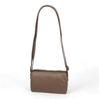 Imagem de Bolsa Bau Couro Legitimo Feminina Transversal Bls309 - Doras Bolsas, N