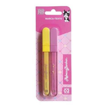 Imagem de Marca-Texto 2 Cores Rosa/Amarelo Blister C/2 UND RB1401 - Rebecca Bonb