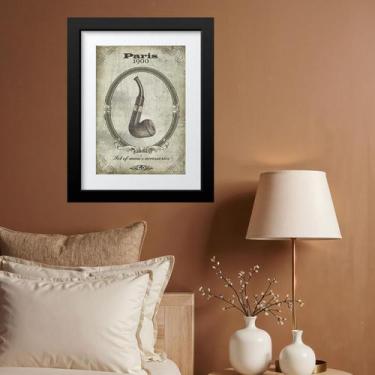 Imagem de Quadro Vintage Tabaco Cachimbo - 60x48cm - Quadros On-line, Moldura Pr