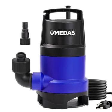 Imagem de MEDAS Bomba de depósito 1HP 3434 GPH submersível para água limpa/suja, bomba utilitária portátil com cabo de 5 metros para piscina, jardim, porão, banheira e drenagem de lagos