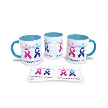 Imagem de Canecas Azul de Porcelana Personalizadas Novembro Azul (Mod.3)