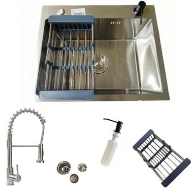 Imagem de Kit Cuba Gourmet 50x40cm + Torneira Monocomando Premium Cozinha  - Mor