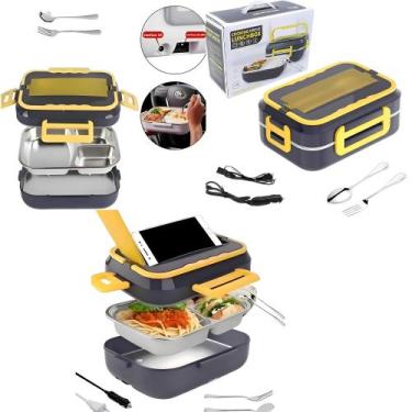 Imagem de Kit de 3 Marmitas Elétricas Veiculares 12V/Bivolt Aquecedor de Aliment