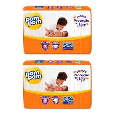 Imagem de KIT 2 Fraldas Pom Pom Derma Protek Mega Todos os Tamanhos, P - 54 unid
