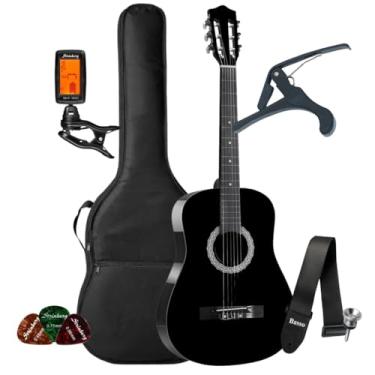 Imagem de Kit Violão Acústico Bravo An100 Iniciante Nylon Clássico + Acessórios (Black)