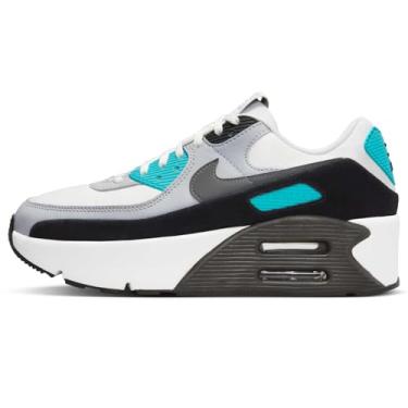 Imagem de Nike Tênis feminino Air Max 90 LV8 (FD4328-103, branco Summit/cinza lobo/preto/cinza fumaça), Summit branco/cinza lobo/preto/cinza fumê, 40