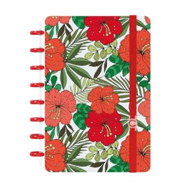 Imagem de Caderno Criativo Lírios Vermelhos A4/A5 Disco Inteligente (Médio A5)