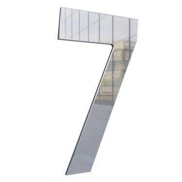Imagem de Numero Para Residência 130mm Prata espelhado - Metalmidia 7