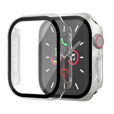 Imagem de Pacote com 2 capas rígidas para Apple Watch Series 10 de 46 mm, proteção total, protetor de tela integrado [sensível ao toque], capa protetora fina para iWatch S10, acessórios de 46 mm, transparente