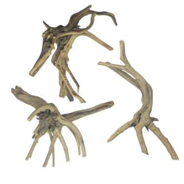Imagem de Kit 3 Raiz Media para Aquario Plantado Peixe Betta Natural - Dunimal