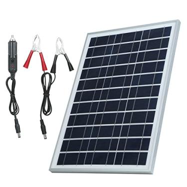 Imagem de Kit de carregador de painel solar,60W DC 5V 18V IP65 Painel solar de polissilício para acampamento Módulo solar de conversão fotoelétrica com porta de carregamento para carro com