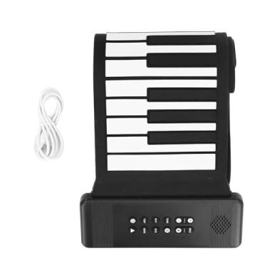 Imagem de Piano de Rolo Manual de 88 Teclas, Piano de Teclado Portátil de Enrolar 128 Tons 128 Ritmos Piano de Rolo Manual Com Saída USB MIDI, Teclado Compacto e Leve para Iniciantes,