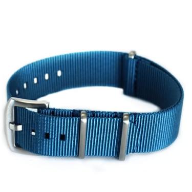 Imagem de BluShark Pulseira de relógio de nylon premium original – fivela de aço inoxidável com vários tamanhos e estilos premium, pulseiras de relógio de substituição para homens e mulheres, balístico militar
