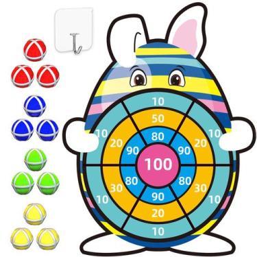 Imagem de Jogo de dardos JKGIFTS Easter Bunny 30cm com 12 bolas adesivas