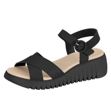 Imagem de Sandália Feminina Anabela Média Conforto Moderna Modare