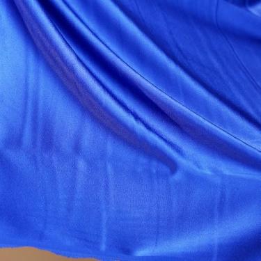 Imagem de Tecido de cetim azul real espesso de alta densidade por jarda, fibra natural ligeiramente elástica Couture tecido moderno para ternos, vestidos, camisas e artesanato. (azul precioso, 5 jardas)