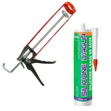 Imagem de Kit Silicone Bege 450G Selante Acrílico Com Aplicador - Sbrix