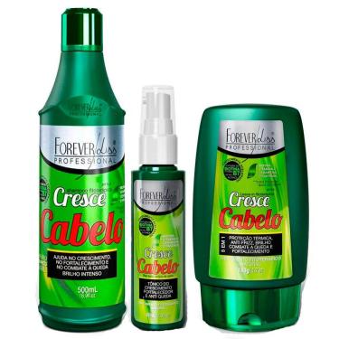 Imagem de Kit Cresce Cabelo Shampoo Leave-in e Tônico Forever Liss