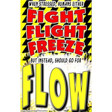 Imagem de Pôster #671 Flight, Fight, Freeze, Flow Mental Health, Counseling, Therapy, Treatment Poster