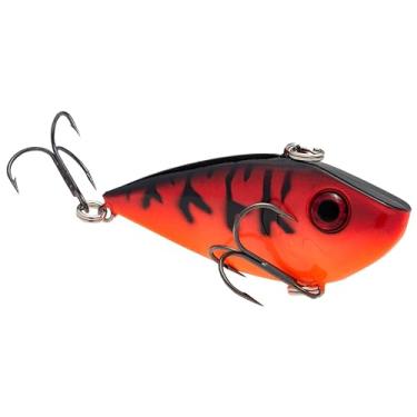 Imagem de Strike King Iscas REYESD14-421 Red Eyed Shad 1/4 oz Hard Lipless Isca crankbait Isca, 5 cm de comprimento. Profundidade variável, Two # 6 ganchos agudos, Orange Craw, por 1