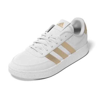 Imagem de adidas Tênis feminino, 22 cm, Branco/Ouro Maravilha Metálico/Branco, 36