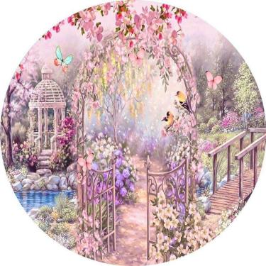 Imagem de Painel Redondo 3D Sublimado Jardim Frd-2639