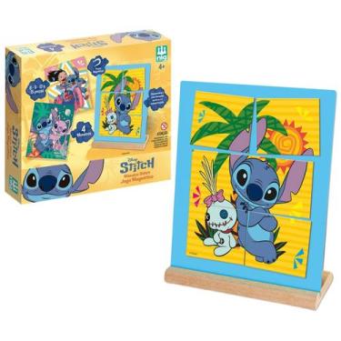 Imagem de Jogo Magnético Quebra Cabeça Stitch Disney Mosaico Infantil - Nig Brin