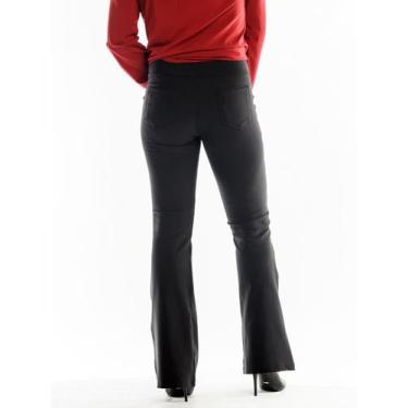 Imagem de Calça Body Fit Flare Vanda - Luciana Schobiner, M, Preto