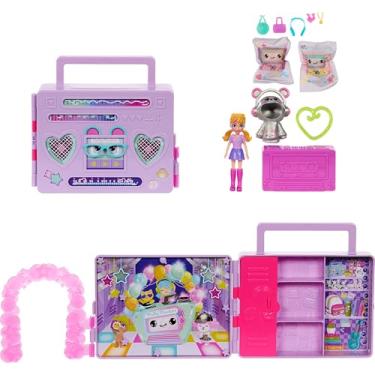 Imagem de Polly Pocket, Conjunto de Brinquedo, Festa Discoteca Fashion Reveal com Boneca de 8 cm e 16 peças, Incluindo 3 Acessórios Surpresa, Para Crianças a Partir de 4 Anos