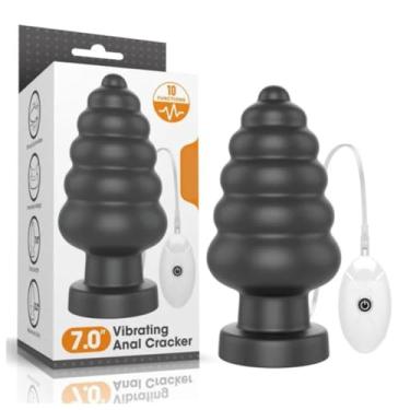 Imagem de Plug Anal Cracker 10 Vibrações E Controle Com Fio 18 X 8,3Cm Estímulos Poderosos