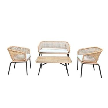Imagem de Conjunto de Área Externa 1 Sofá, 2 Poltronas e 1 Mesa Ratan Sorrento