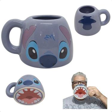Imagem de Caneca Stitch Angel 3D Cerâmica Oficial Zona Criativa Bocão, Stitch