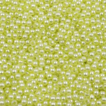 Imagem de PÉROLA DE ABS LISA Nº 03 20G PEROLA 3MM - LADEIRA BIJUTERIAS, Amarelo 