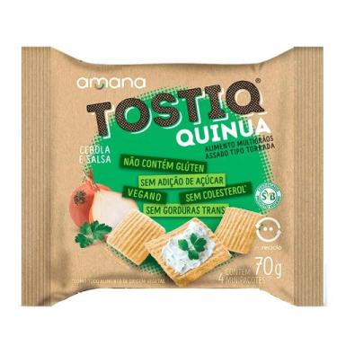 Imagem de Torrada Tostiq Quinua Sabor Cebola e Salsa Sem Glúten, Vegano e Sem Aç