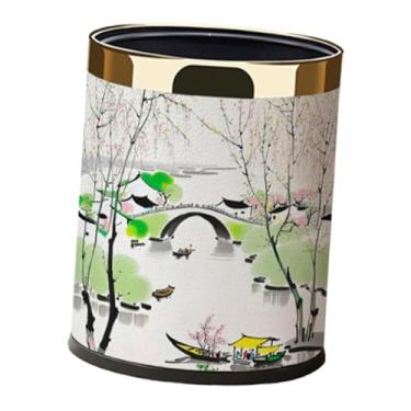 Imagem de WeiLaiKeQi Lixeira de 10L, Lixeira Decorativa e Elegante para Quarto, Hotel, Banheiro, Sala de Estar, Dormitório, Style C