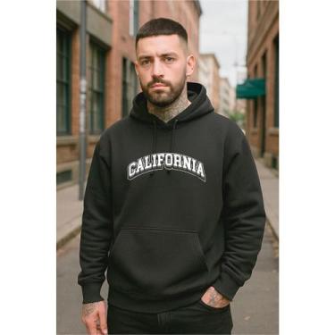 Imagem de Blusa De Frio Casaco Inverno Estampado Unissex Falnelado California 10