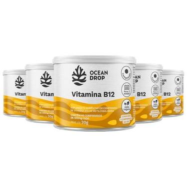 Imagem de Kit 5 Vitamina B12 Ocean Drop Vegana 60 Comprimidos