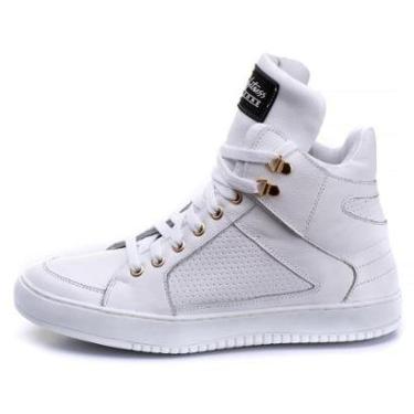 Imagem de Tênis Sneaker Couro Basqueteira Calçado Fitness-Unissex