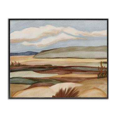 Imagem de Stupell Industries Design artístico giclée emoldurado em preto tradicional Wild Western View por Nikita Jariwala, 20 x 16