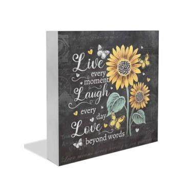 Imagem de Girassóis de verão, decoração de escritório, borboleta, caixa de madeira, placa, textura, quadro-negro, decorativa, placa de madeira, acessórios de mesa, ornamentos de mesa para quarto, sala de estudo