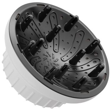 Imagem de WPESI Acessório difusor para secador de cabelo, difusor de secador de cabelo, difusor de cabelo adaptável para secadores de cabelo com D de 3,5 cm a 6,8 cm para cabelos cacheados ou ondulados, (branco