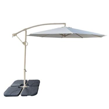 Imagem de Ombrelone Lateral Tahiti Fratini 300 Cm Aluminio Fendi Capa Poliéster Base Lateral Hdpe