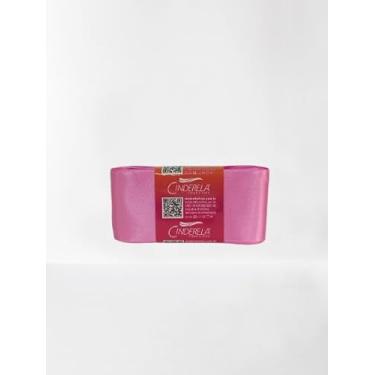 Imagem de Cinderela Fitas Fita de Cetim Simples Face, 50 mm, Rosa Chiclete, Peça de 10 Metros