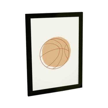 Imagem de Quadro Decorativo Basquete Ilustração Minimalista Vetor Decoração Poster Quarto Sala