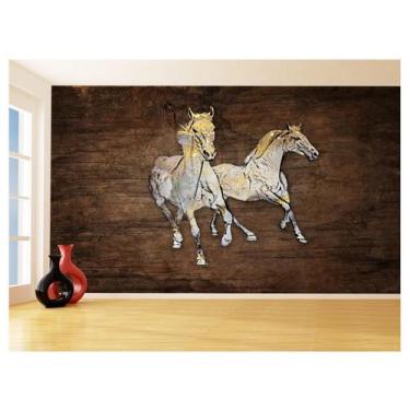 Imagem de Papel De Parede Animais Pop Art Cavalos Cores 3,5M Pxa376 - Você Decor