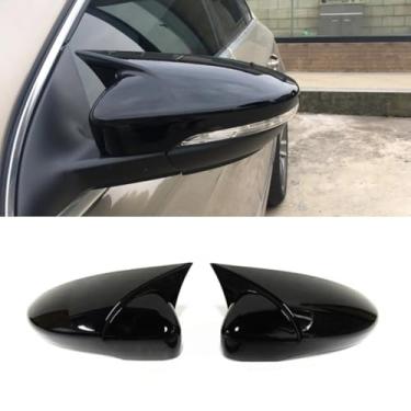 Imagem de Capa de proteção traseira para carro compatível com Sagitar 2012-2018 Kit de carroceria de acabamento de capa de espelho lateral acessórios de carro (preto brilhante)