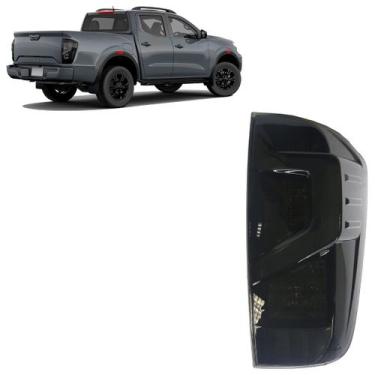 Imagem de Lanterna Traseira Frontier 2022 2023 Fumê Lente Lisa Acrílico Carcaça 