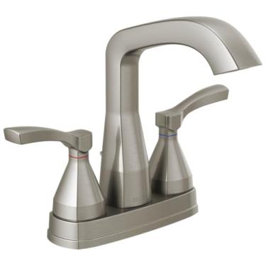 Imagem de Delta Faucet Torneira de banheiro Stryke Centerset de níquel escovado, torneira para pia de banheiro, tecnologia de vedação de diamante, conjunto de drenagem de metal, inoxidável 25776-SSMPU-DST