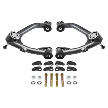 Imagem de Supreme Suspensions - Braços de controle superior para SUVs GM: Avalanche/Tahoe/Suburban/Yukon U.C.A resistente com rolamentos de esferas Uni-revestidos com PTFE FK de 1,18 polegadas e kit de ajuste de rodízio/cambagem (preto)